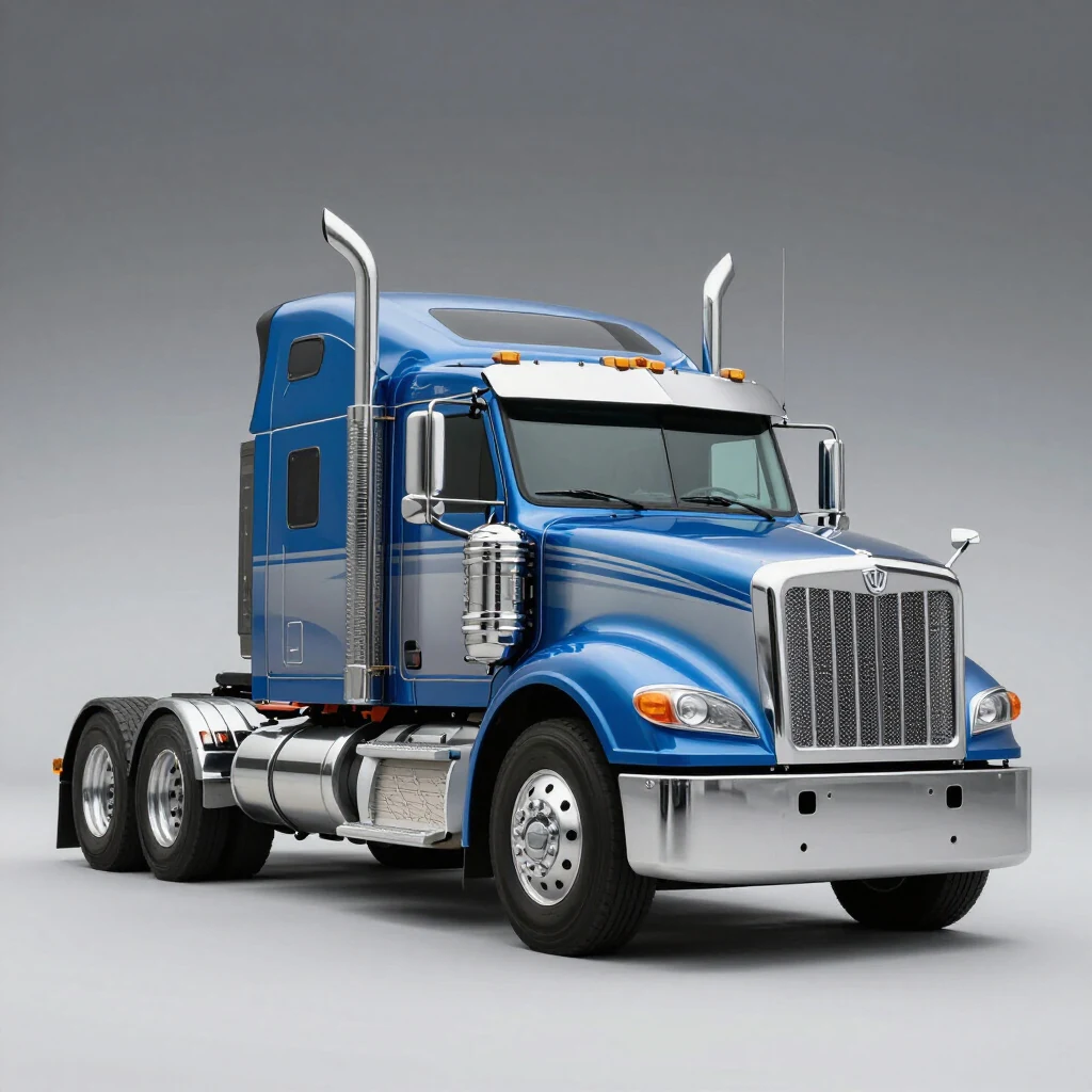 Semi truck representing physical damage insurance for trucks and equipment